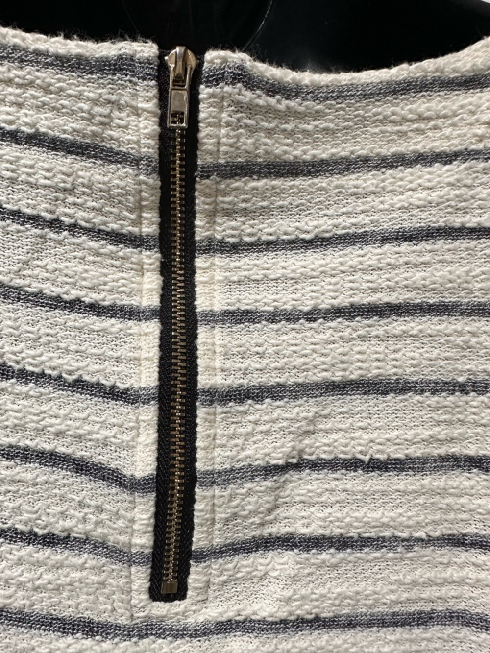 Doe & Rae Cream and Black Striped Ruffle Sleeve Top - Picture 6 of 13